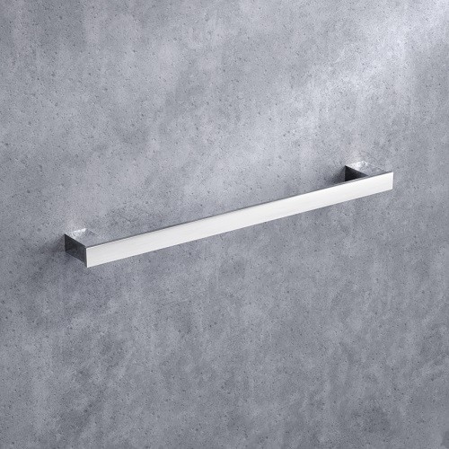 Rectangle Stainless Steel Mirror Polished Single Rail Towel Bar